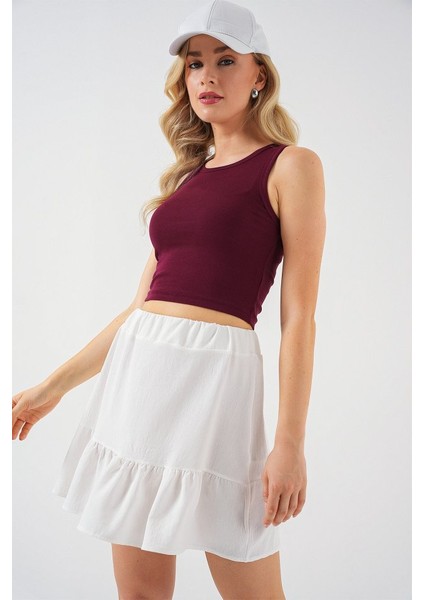 Ayrobin Mini Etek 8054 - Beyaz fırsatları