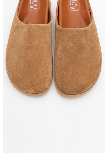 Space Toprak Süet Hakiki Deri Önü Kapalı Kadın Terlik fiyatları