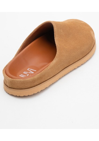 Space Toprak Süet Hakiki Deri Önü Kapalı Kadın Terlik indirimleri