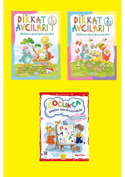 Ata Okul Öncesi Dikkat Avcıları 1-2 + Erken Okur Yazarlık