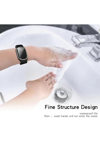 Çocuklar ve Yetişkinler Için Sivrisinek Kovucu Bileklik, Açık Hava Su Geçirmez Silikon Akıllı Sivrisinek Kovucu Saat Siyah fiyatları