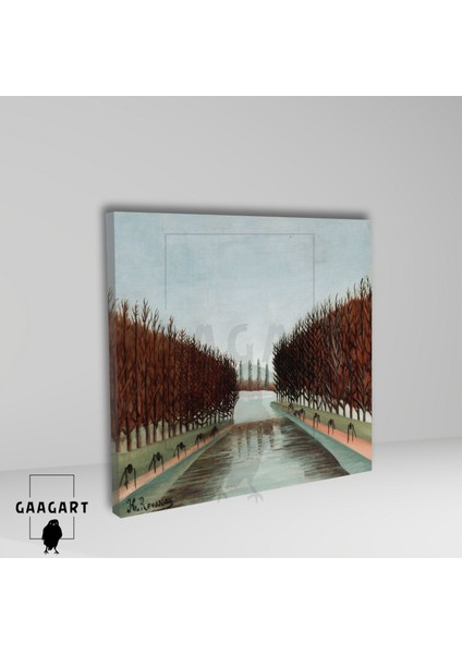 Kare Kanvas Tablo Ünlü Eserler Henri Rousseau-Le Canal (Ca. 1905) fiyatları