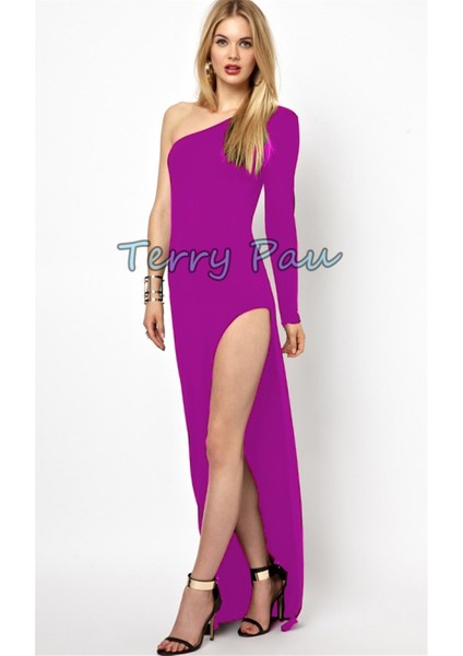 TP101164 Yırtmaçlı Uzun Elbise fiyatları