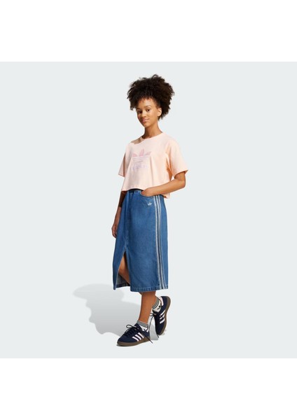 Baskılı Pembe Kız Çocuk T-Shirt JC9138-CROPPED Tee