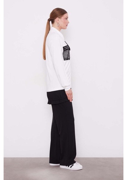 Ekru File Cep Detaylı Ikili Takım fiyatları