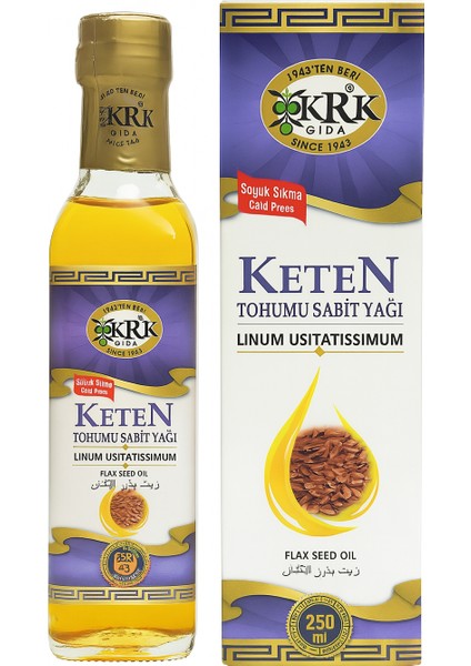 Keten Tohumu Yağı 250 ml - Soğuk Sıkım, Saf, Bitkisel Yağ