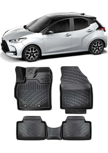 Toyota Yarıs 3D Siyah Havuzlu Paspas 2020 ve 2023