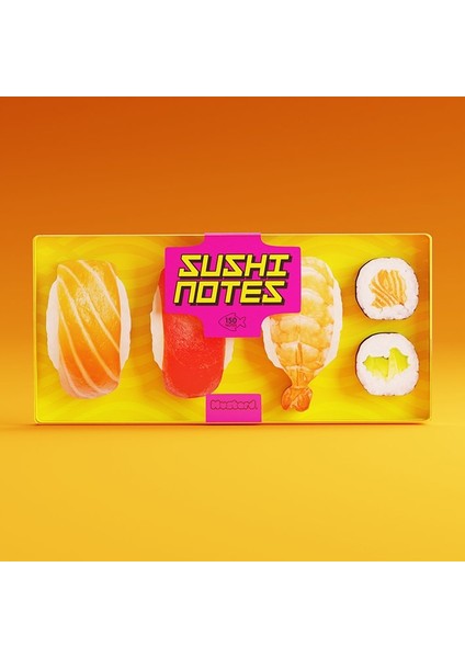 Sushi Bento Sticky Not Kağıdı ve Page Marker Seti modelleri