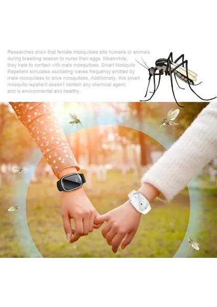 Çocuklar ve Yetişkinler Için Sivrisinek Kovucu Bileklik, Açık Hava Su Geçirmez Silikon Akıllı Sivrisinek Kovucu Saat Beyaz modelleri