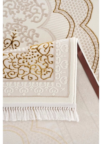 Efsun Modern Salon ve Oturma Odası Halısı - Krem Gold