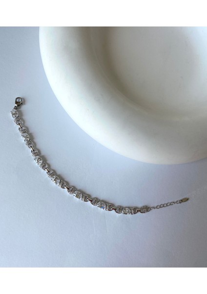 Xuping Damla Figürlü Aralıklı Zirkon Taşlı Silver Bileklik fiyatları