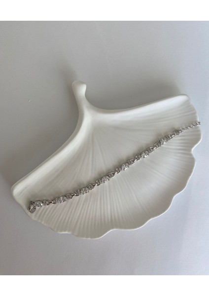 Xuping Damla Figürlü Aralıklı Zirkon Taşlı Silver Bileklik modelleri