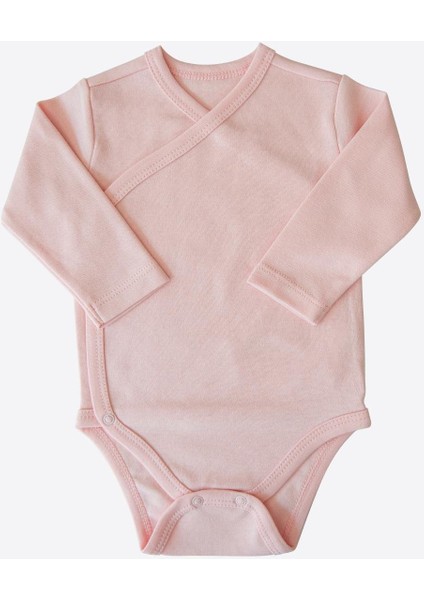 Organik New Dreams 3'lü Uzun Kol Kruvaze Body Pembe modelleri