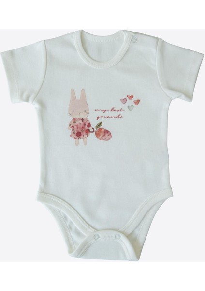 Organik Bunny 3'lü Kısa Kol Body Pembe fiyatları