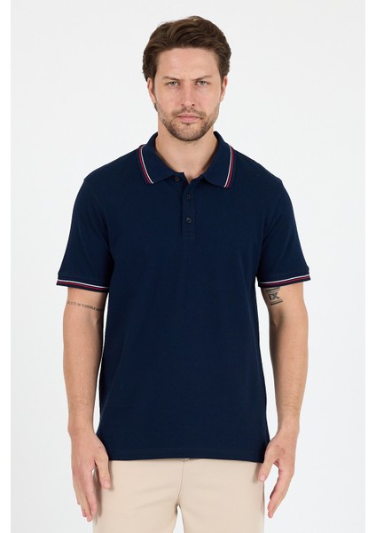 Erkek Polo Yaka Kısa Kollu T-Shirt – %95 Pamuk %5 Elastan – Esnek, Şık ve Rahat Erkek Tişört 0039