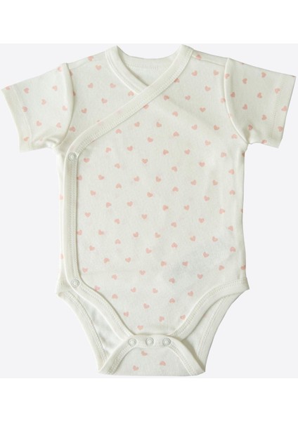 Organik New Dreams 3'lü Kısa Kol Kruvaze Body Pembe modelleri