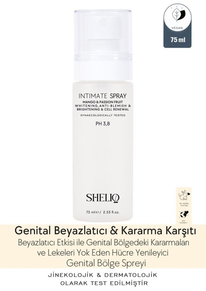 Genital Bölge Beyazlatıcı, Leke ve Kararma Giderici 75 ml Mango & Passion Fruits Intim Sprey