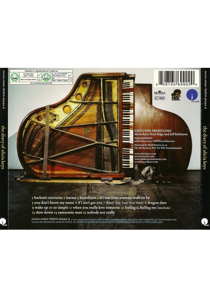 Dikkat CD Alicia Keys – The Diary Of Alicia Keys fiyatları