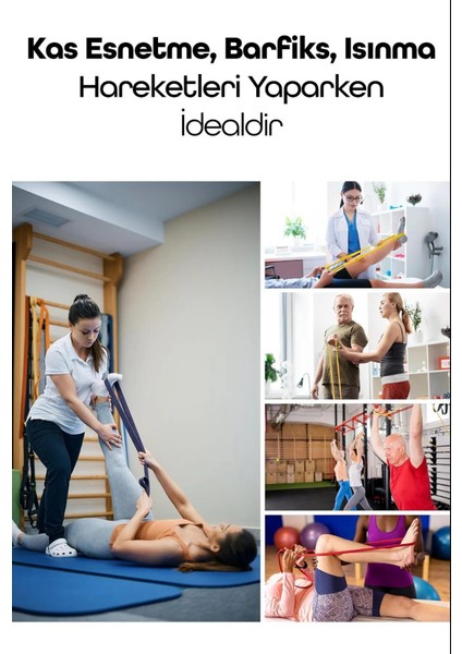 25 kg Direnç Bandı Siyah Barfiks Fitness Lastiği Egzersiz Pilates Antrenman Bandı - Sert