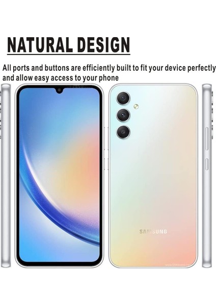 Samsung Galaxy A34 Uyumlu Darbe Önleyici Sararmaya Dayanıklı Airbag Korumalı Ultra Slim Tpu Şeffaf Silikon Kılıf fiyatları