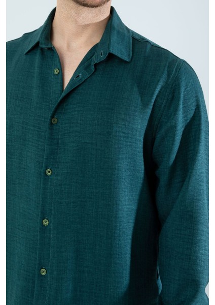 Mevsimlik Keten Dokulu Uzun Kollu Oversize Erkek Geniş Kalıp Gömlek(Ürün Geniş Kesimdir) indirimleri