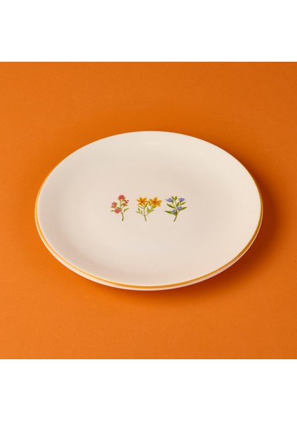 Kitchen 12 Parça Çıtır Çiçekli Seramik Kahvaltı Takımı - Renkli