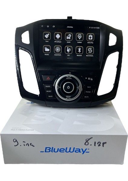 Ford Focus 3-3.5 Siyah Blueway 8-128 Tam Profesyonel Oem Multimedia