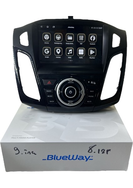 Ford Focus 3-3.5 Siyah Blueway 8-128 Tam Profesyonel Oem Multimedia