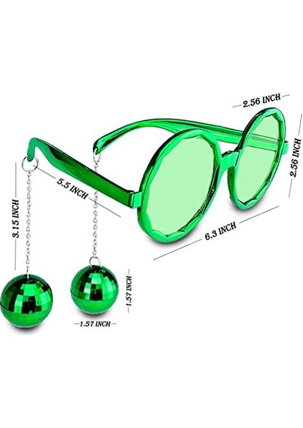 Disko Toplu Küpeli Parti Gözlüğü Yeşil Renk fiyatları