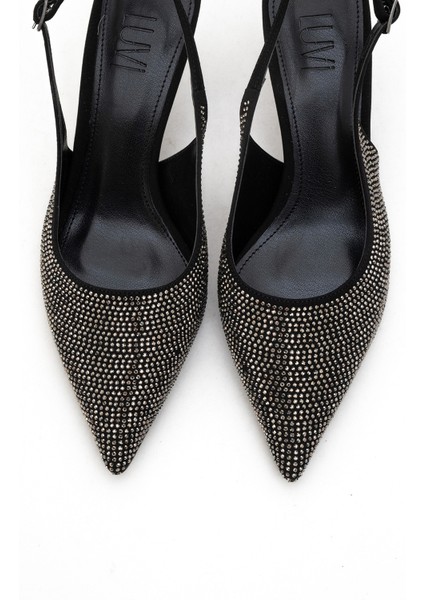 Novs Siyah Taşlı Kadın Ince Topuklu Abiye Ayakkabı fiyatları