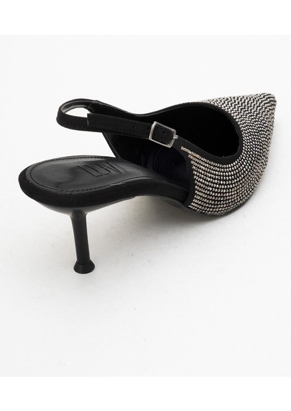 Novs Siyah Taşlı Kadın Ince Topuklu Abiye Ayakkabı indirimleri