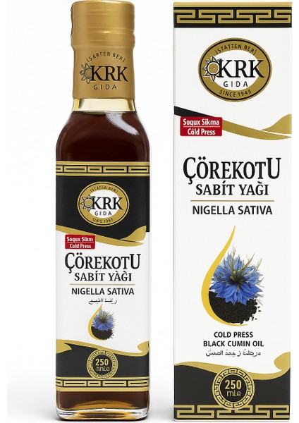 Çörek Otu Yağı 250 ml - Soğuk Sıkım, Saf, Bitkisel Yağ