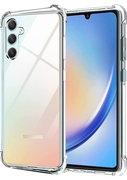 Samsung Galaxy A35 Uyumlu Darbe Önleyici Sararmaya Dayanıklı Airbag Korumalı Ultra Slim Tpu Şeffaf Silikon Kılıf