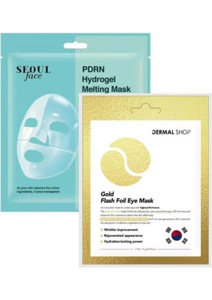 Pdrn Eriyen Maske Nemlendirici Cilt Onarıcı Şeffaf Jel Maske 34 gr ve Göz Maskesi Gold 4 Gr.