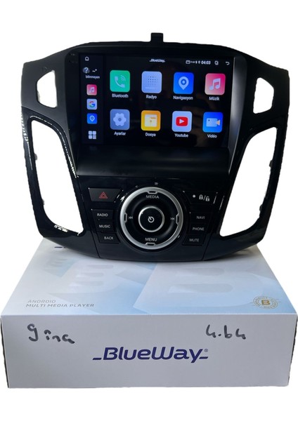 Ford Focus 3-3.5 Siyah Blueway 4-64 Profesyonel Oem Multimedia
