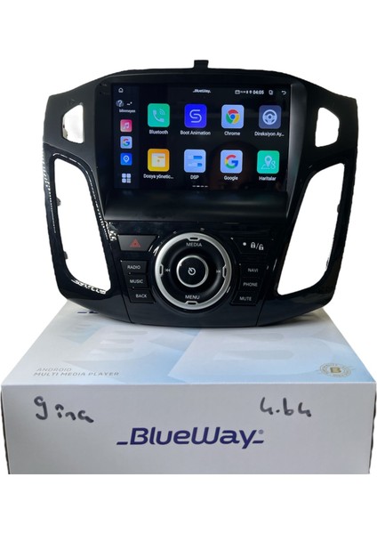 Ford Focus 3-3.5 Siyah Blueway 4-64 Profesyonel Oem Multimedia