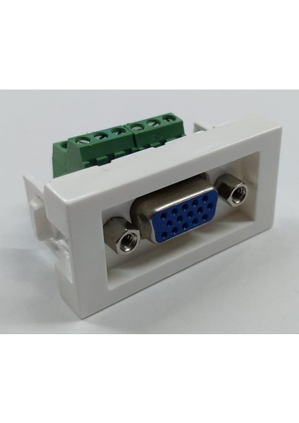 22.5x45 Vga Priz Modülü - Klemensli