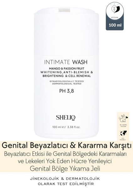 Genital Bölge Beyazlatıcı, Leke ve Kararma Giderici 100 ml Mango & Passion Fruits Intim Yıkama Jeli