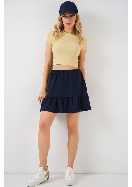 Kadın Ayrobin Mini Etek 8054 - Lacivert fiyatları