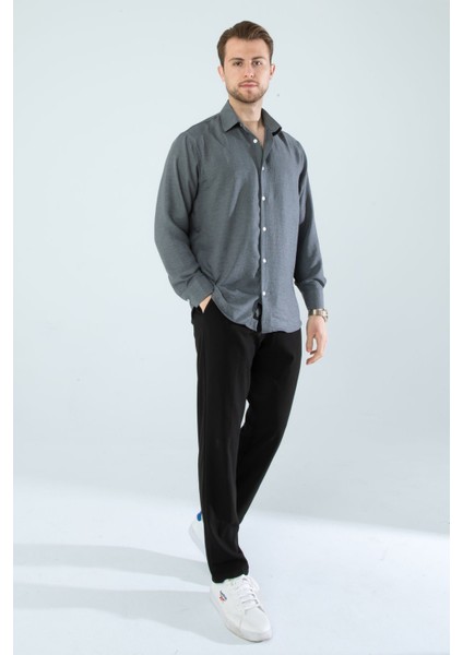 Mevsimlik Keten Dokulu Uzun Kollu Oversize Erkek Geniş Kalıp Gömlek(Ürün Geniş Kesimdir) modelleri