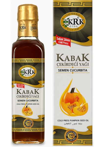 Kabak Çekirdeği Yağı 250 ml - Soğuk Sıkım, Saf, Bitkisel Yağ
