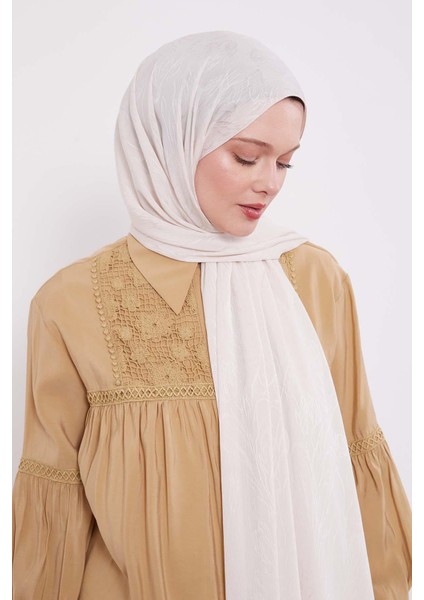 Krem Soyut Lale Desen Jakar Capri Şal fiyatları