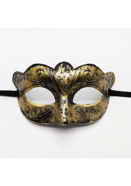 Altın Renk Eskitme Balo Maskesi – Venedik Tarzı Parti Maskesi fiyatları