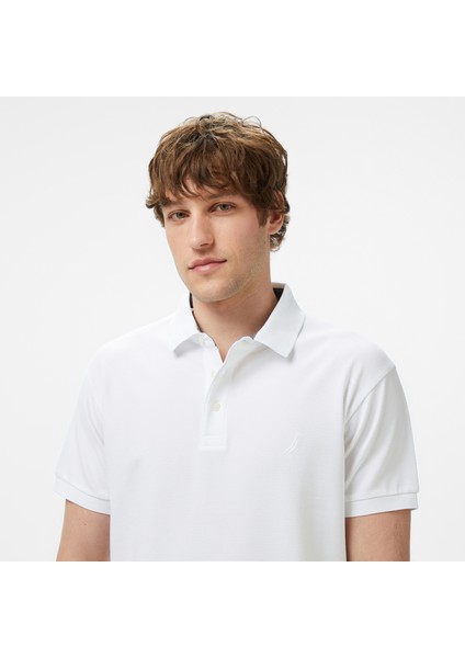 Erkek Beyaz Classic Fit Polo fırsatları