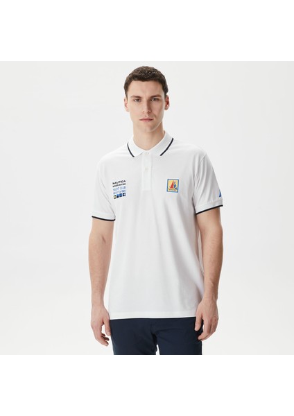 Erkek Beyaz Classic Fit Polo