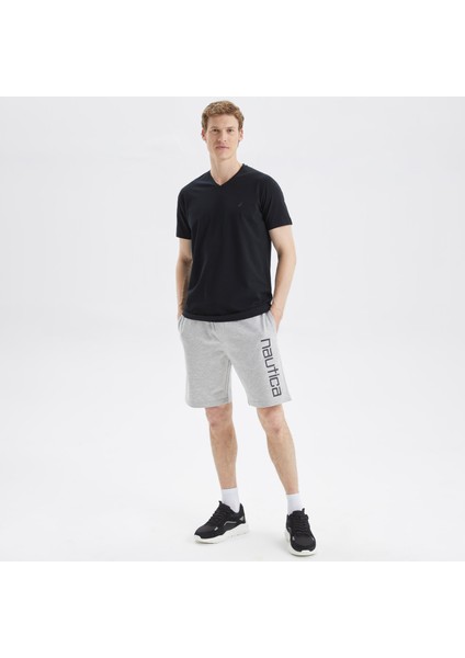Erkek Siyah Standart Fit T-Shirt