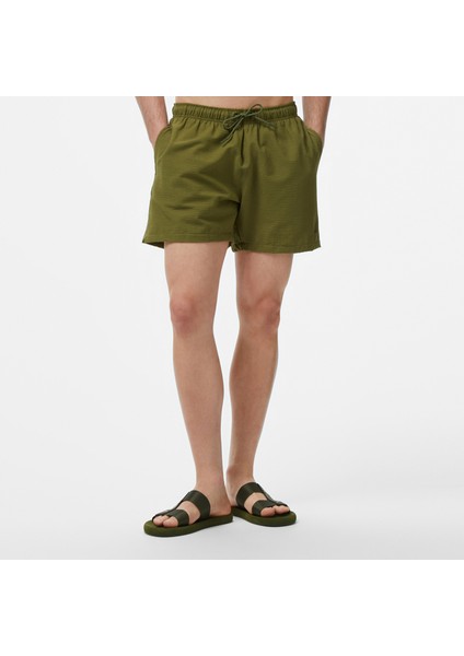 Erkek Yeşil Regular Fit Deniz Şortu modelleri