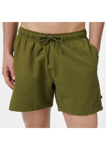 Erkek Yeşil Regular Fit Deniz Şortu fırsatları