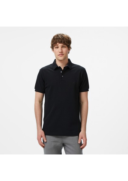 Erkek Siyah Classic Fit Polo