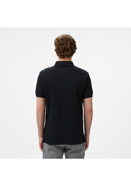 Erkek Siyah Classic Fit Polo